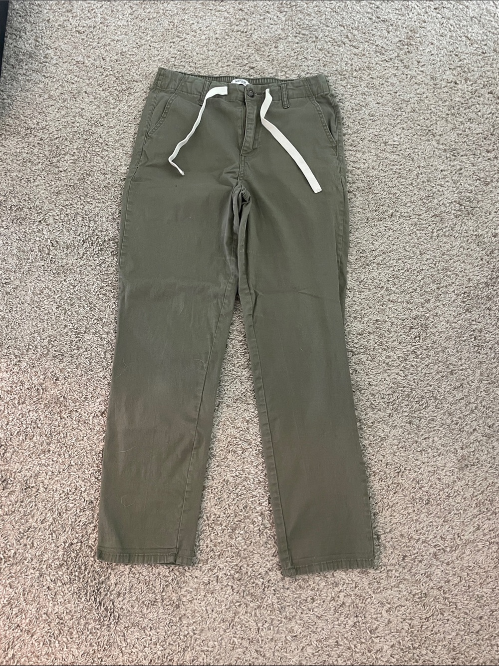 Olive Green Drawstring Pants